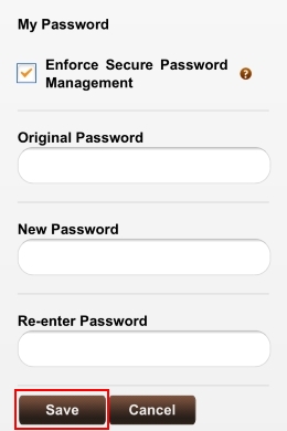 Enter the original password and then your new password