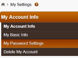 click “My Password Settings”